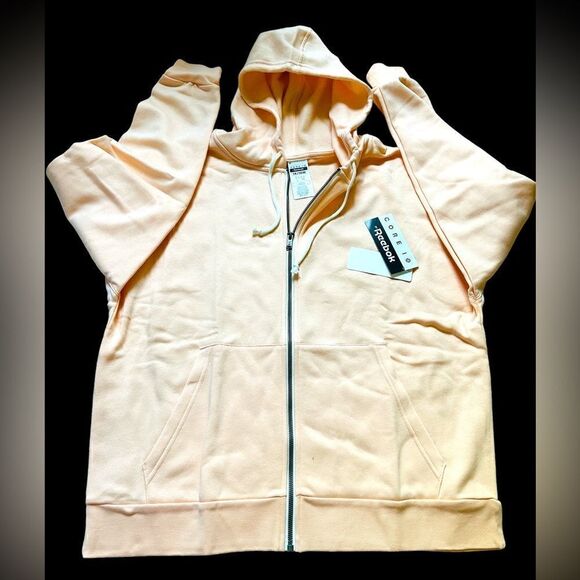 Reebok Hooded Zip Up Tracksuit Aura Orange Women 1X - Picture 8 of 15